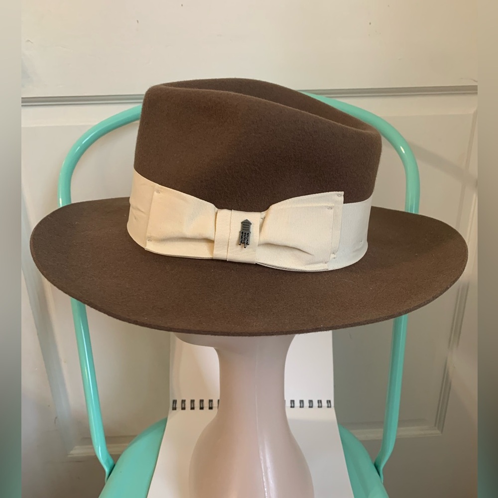 Brooklyn Hat Company Brown Wide Brim Wool Fedora Medium